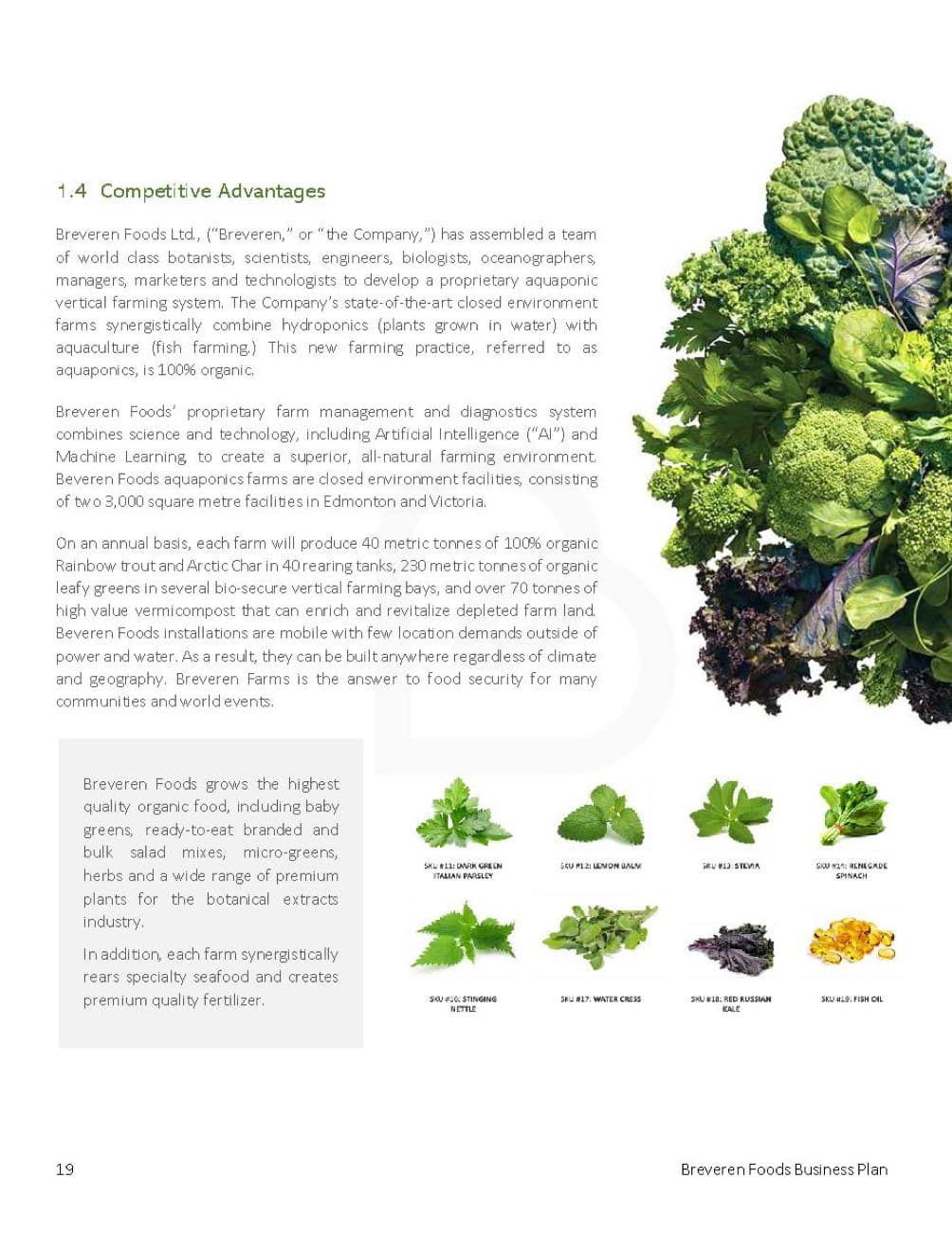 Aquaponics business plan sample page 1