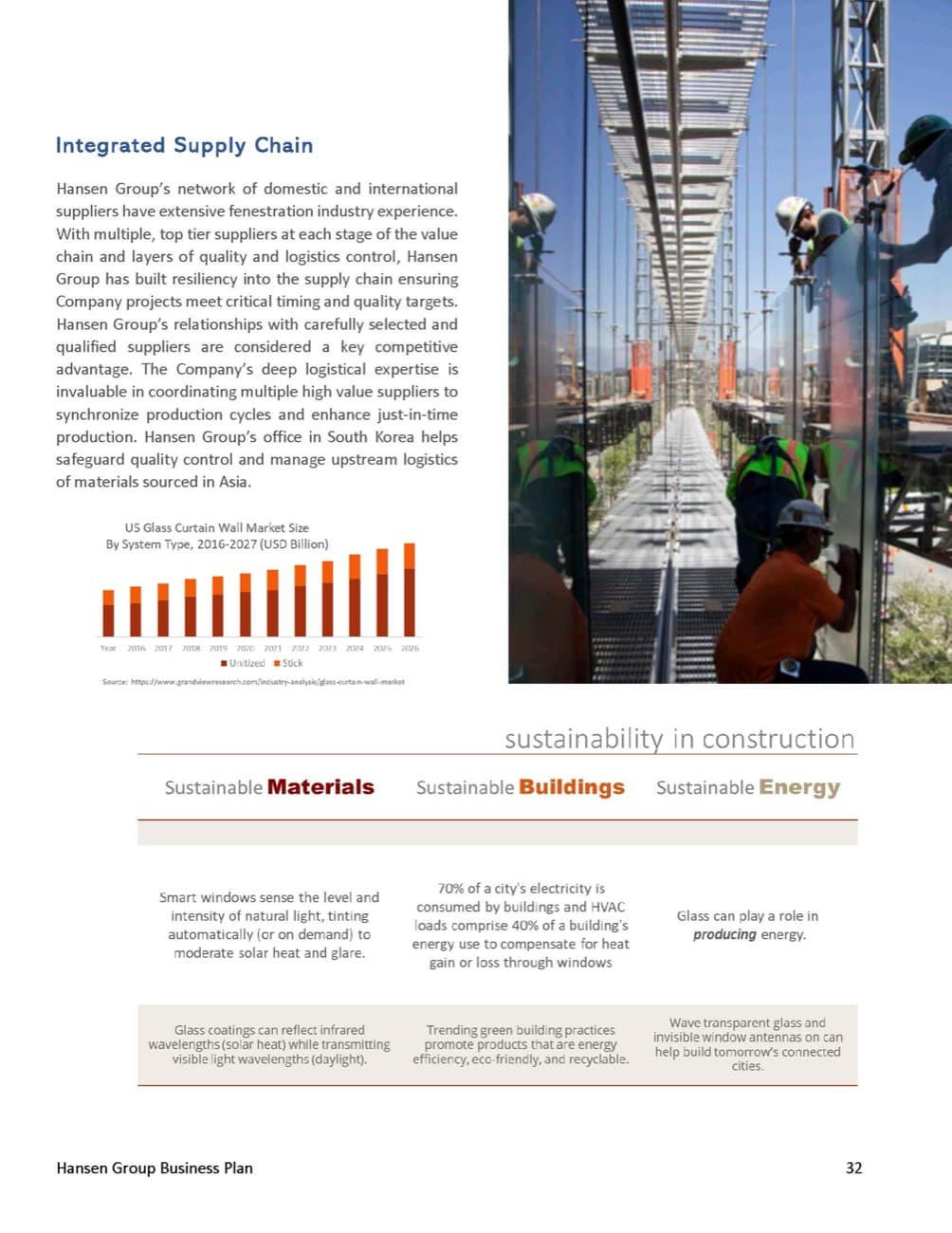 Window Walls business plan sample page 2