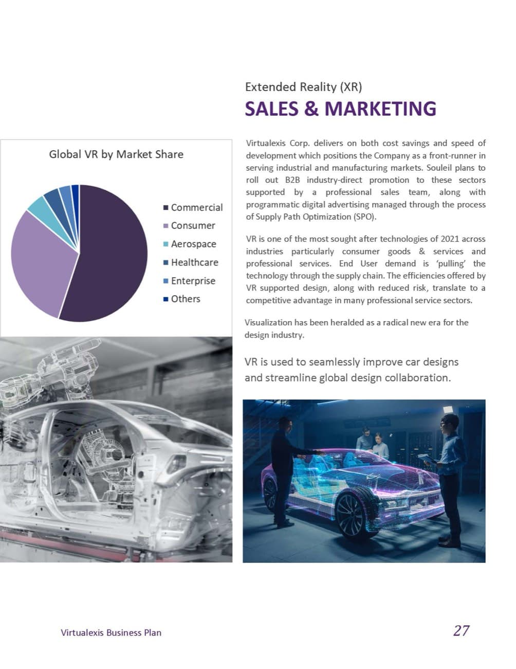 Metaverse & VR business plan sample page 2